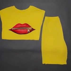 Yellow two piece set